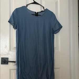 Casual Blue Short Sleeve Dress